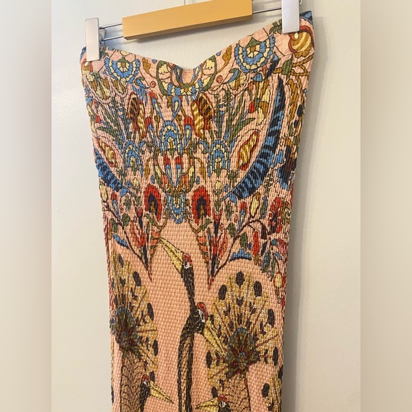 FARM Rio for Anthropologie Peacock Maxi Skirt Floral Bohemian Size Small - Picture 7 of 13
